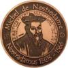 20 SCIENTIA OCCULTA (MICHEL DE NOSTREDAME / NOSTRADAMUS) / WZORZEC PRODUKCYJNY DLA MONETY - PRÓBA (miedź patynowana)